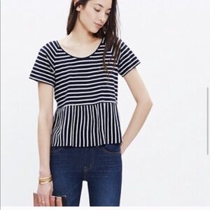 Madewell swing panel tee in stripe xs